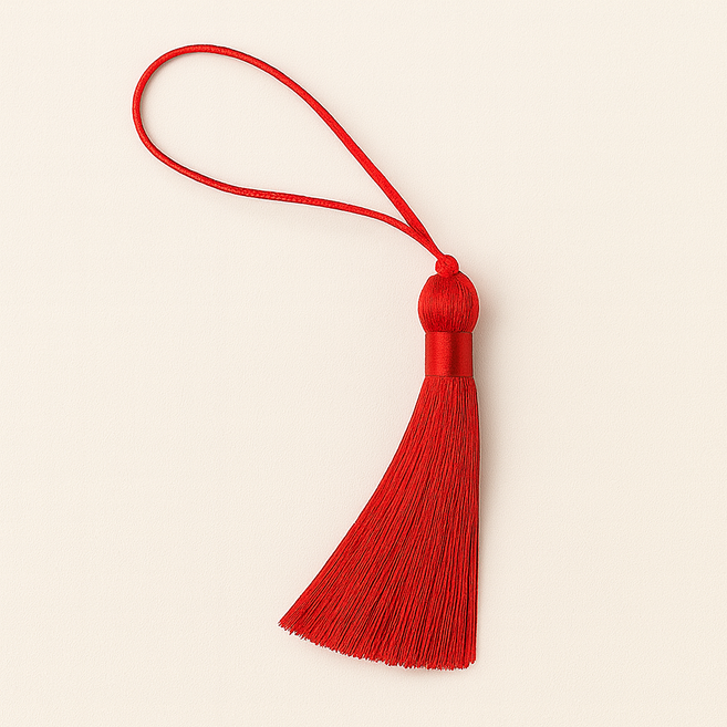 잇츠K 실크 볼륨 태슬/ 답례 선물 전통 보자기 포장 매듭 장식, 20개, 빨간색