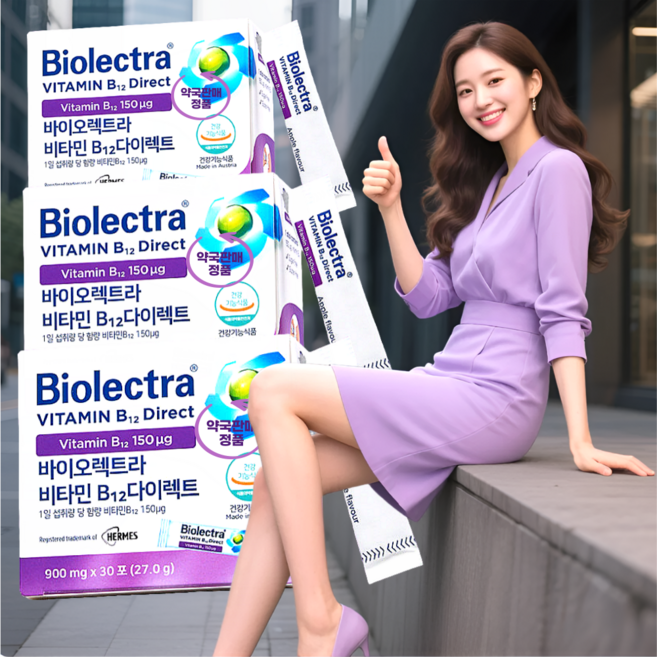 [약국판매정품] 헤어메스 Biolectra 바이오렉트라 비타민B12다이렉트 약국판매정품 110년전통헤어메스, 27g, 3개