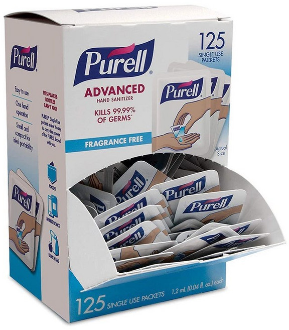 퓨렐 휴대용 125매 손소독제 세니타이저 젤 타입 purell