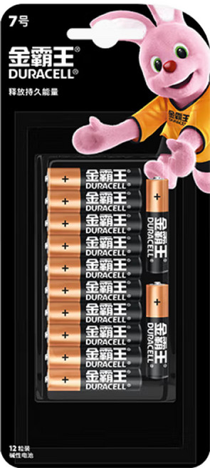 듀라셀 알칼라인 AAA 건전지, 1개, 12개입