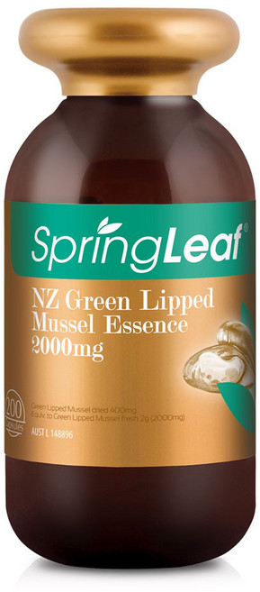 뉴질랜드 스프링리프 초록입홍합 2000mg 200캡슐 고함량, 200회분, 1개