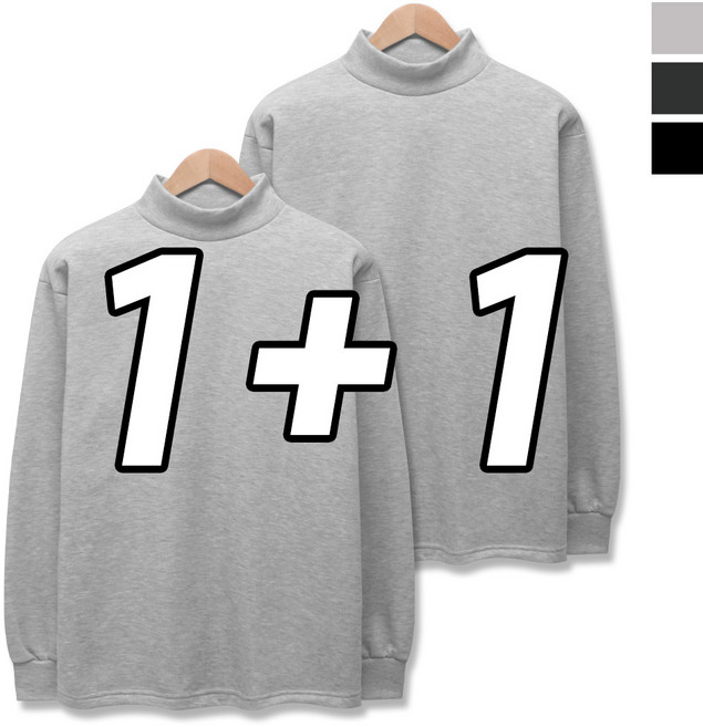 2장 세트 데일리 특양면 기모 반폴라 티셔츠 (SCC5250PT)