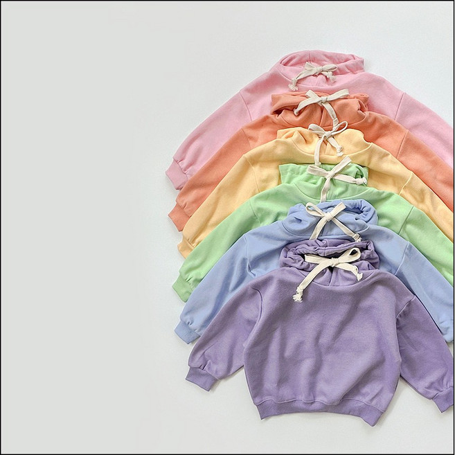 WSB 우리 아이의 옷장 필수템 기본 무지 후드 티셔츠 (5호~17호)