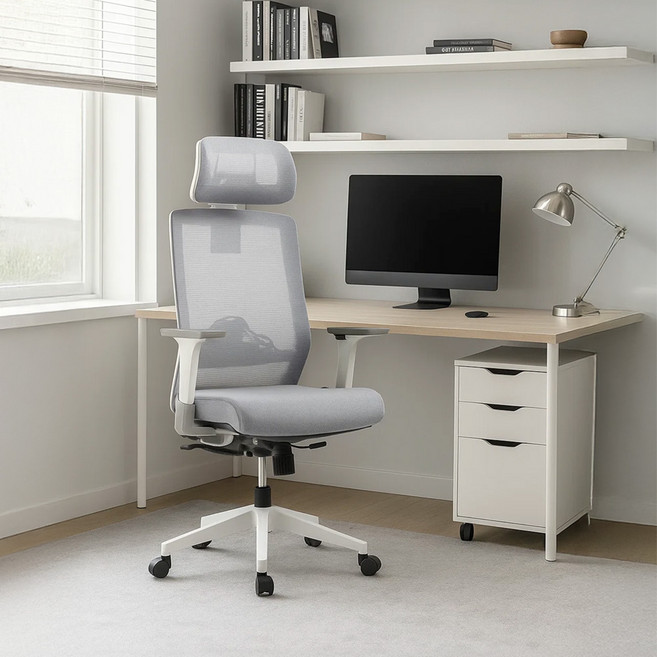 오토노스 C300+ 내 몸에 꼭 맞는 학생의자 사무용의자 책상의자, 블랙바디+그레이, 유, 무