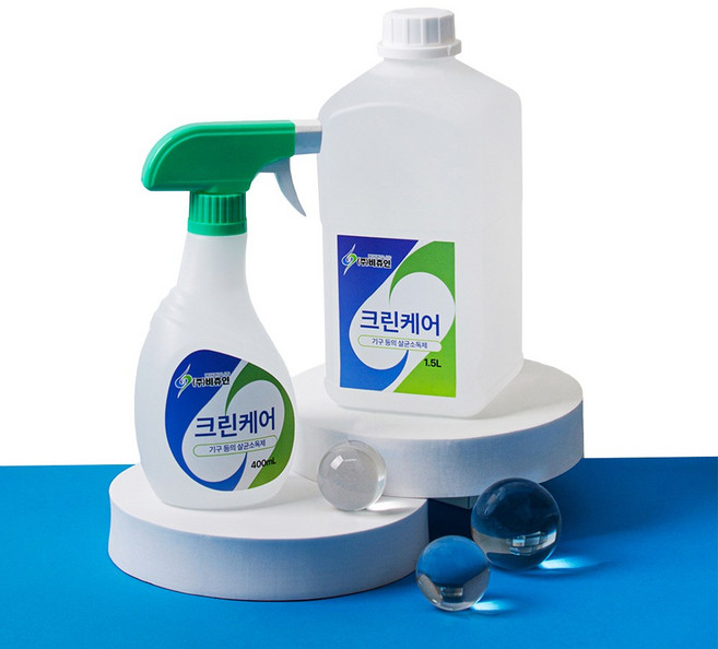 크린 케어 살균소독제 400ml+1.5L, 2개, 400ml