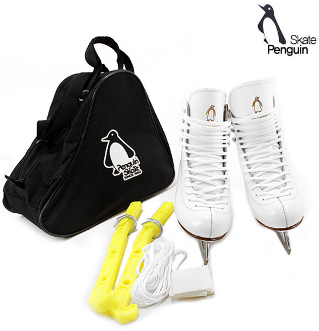 고급형 펭귄 피겨스케이트 아이스스케이트 소가죽, 210, 210