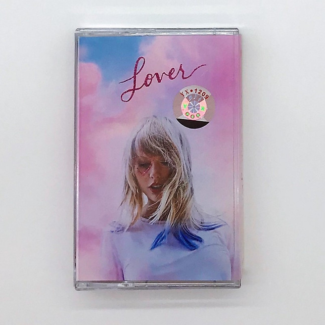 테일러 스위프트 LOVER 카세트 테이프 블랙 앨범, 단일옵션