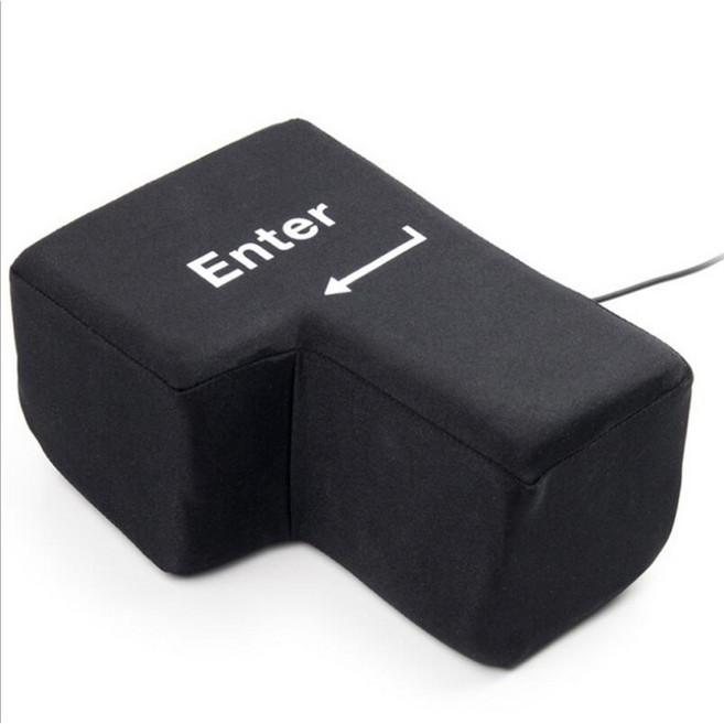 超大Enter鍵USB鍵盤，午睡枕，抱枕，舒壓小物, 【黑色】舒壓超大Enter鍵