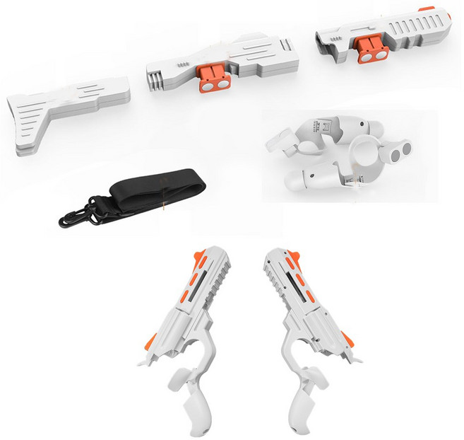 VR 슈팅 게임 경험 향상 Meta Quest 3/3 액세서리 용 Gunstock 조합 핸들 그립 크리스마스 선물용