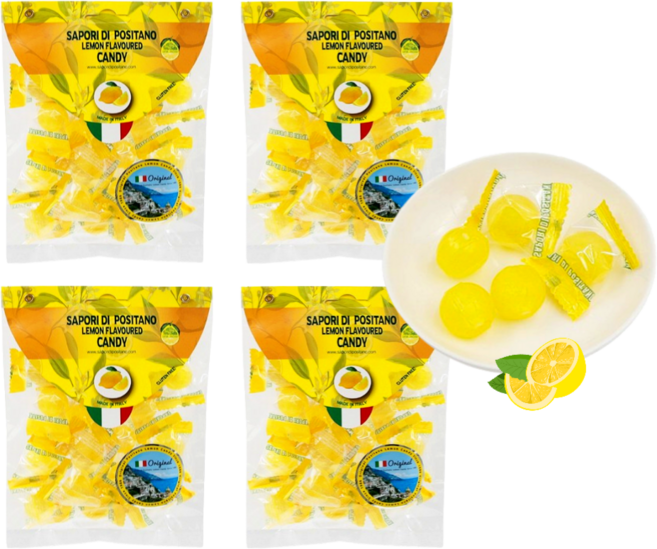 사포리디포지타노 레몬맛 캔디, 125g, 4개