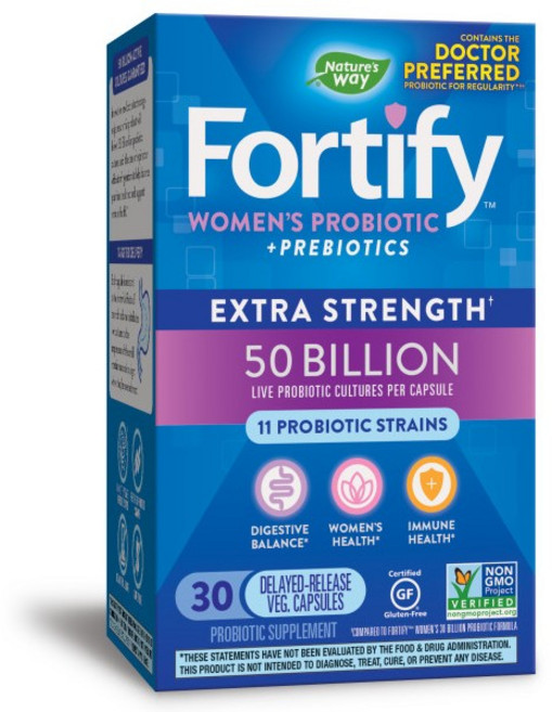 Nature's Way 然萃維 女性Fortify 500億益生菌素食膠囊, 30顆, 1罐