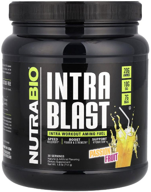 뉴트라바이오 인트라 블라스트 Intra Blast 분지쇄아미노산 EAA 패션프루트 718g, 712g, 1개