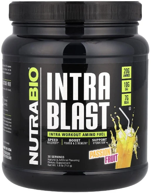 뉴트라바이오 인트라 블라스트 Intra Blast 분지쇄아미노산 EAA 패션프루트 718g, 712g, 1개 - 쿠팡