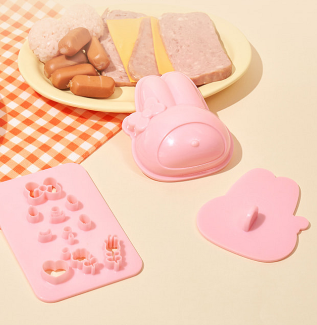 마이멜로디 주먹밥틀 김 펀칭기 세트, 1개, 핑크