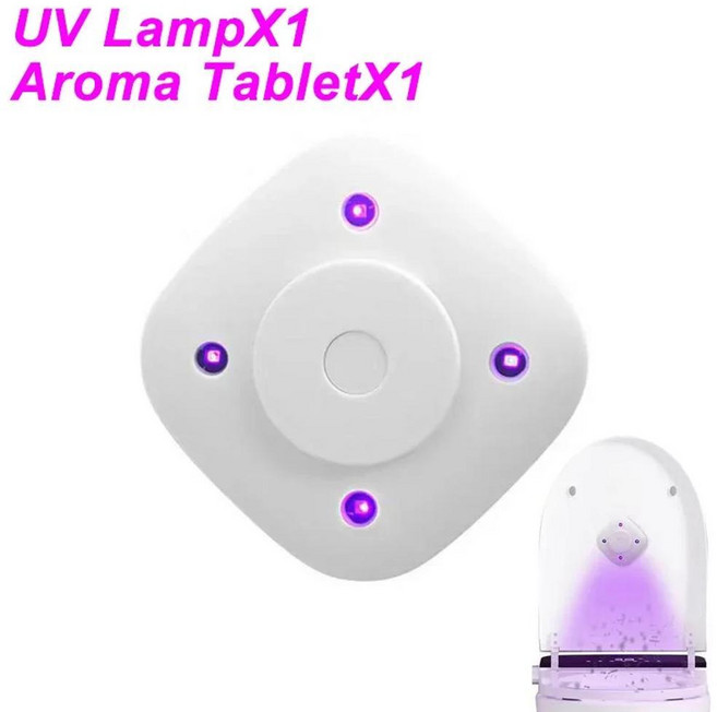 스마트 전기 변기 UV 살균기 아로마 테라피 클리너 IPX4 방수 램프 화장실용, 1개, 3. Lamp-1 Ring / A. As Shown