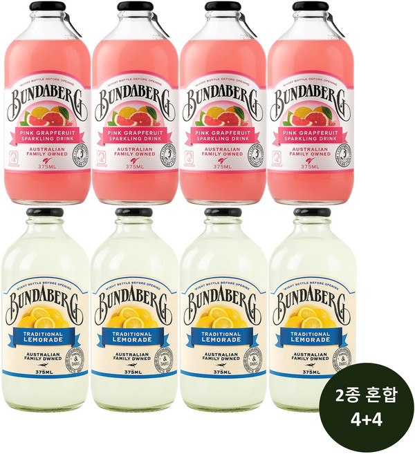 분다버그 375ml 핑크자몽4개+트레디셔널 레몬에이드4개 총8개, 8개