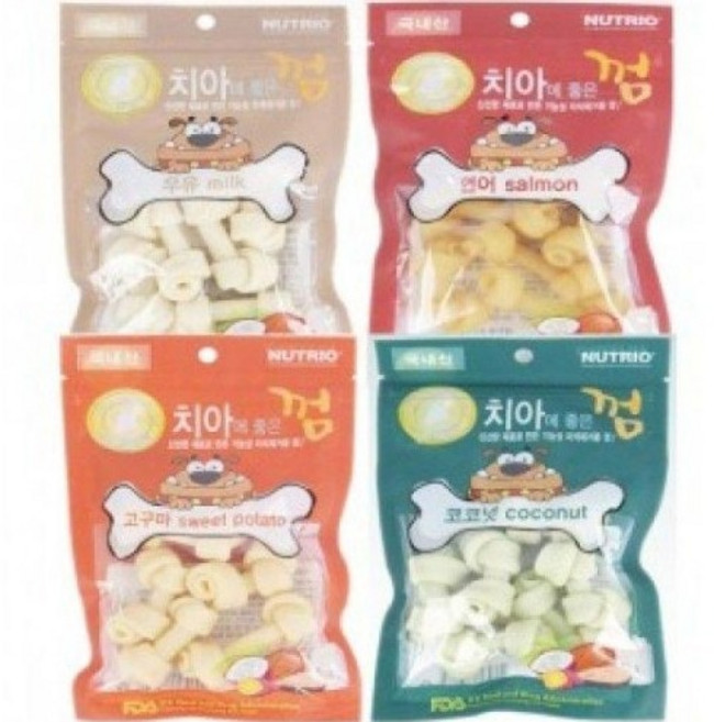 뉴트리오 애견간식 치아에 좋은 껌 4종 120g, 1개