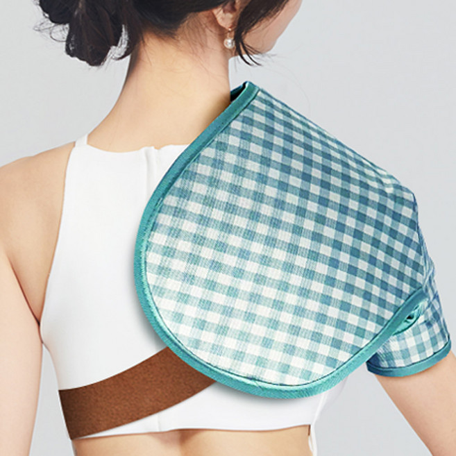 테슬테즐 황토 어깨관절 전기 온열 찜질기, PS-0702, 민트체크