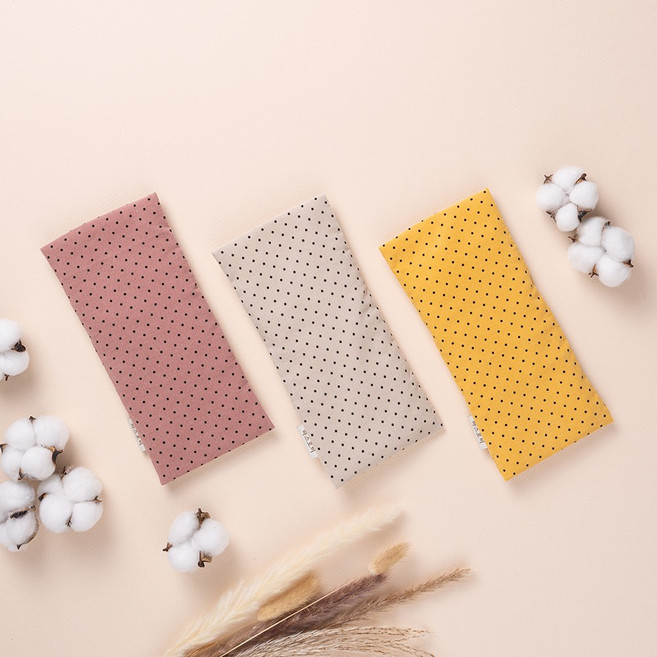 따스로미 코듀로이 땡땡이 현미 눈 코 비염 비강 찜질팩 (3가지 색상), 핑크