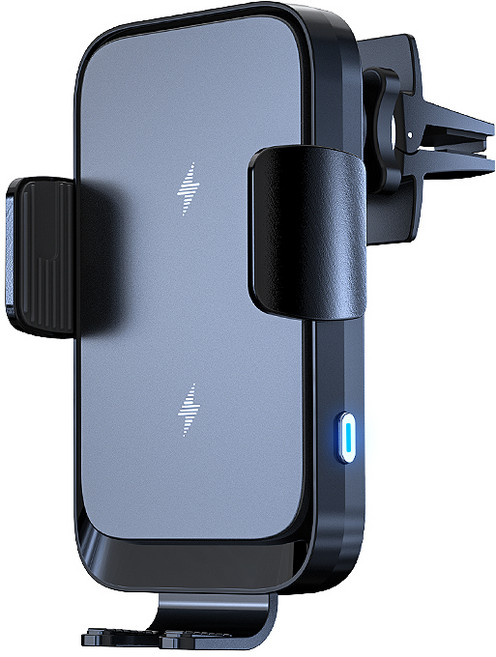 에이덤스 듀얼코일 차량용 고속 무선충전 핸드폰 거치대 + 시거잭 어댑터 포함, Adums-dcms, 블랙