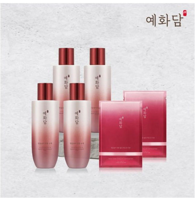 더페이스샵 예화담 천삼송이 진윤 기초 2종 더블세트 (진윤 골드 마스크 2매 증정)