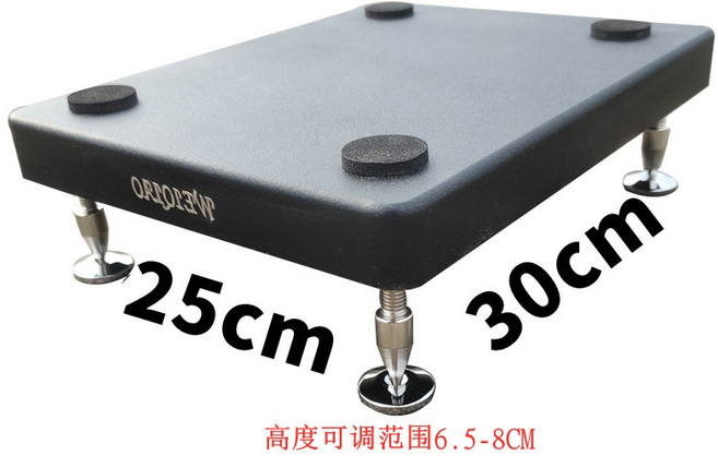 스피커받침대 서브우퍼 충격 방진패드 트레이 오디오 사운드바 흡수 흡음 플레이트 거치대, 블랙매트풋네일25x30, FREE