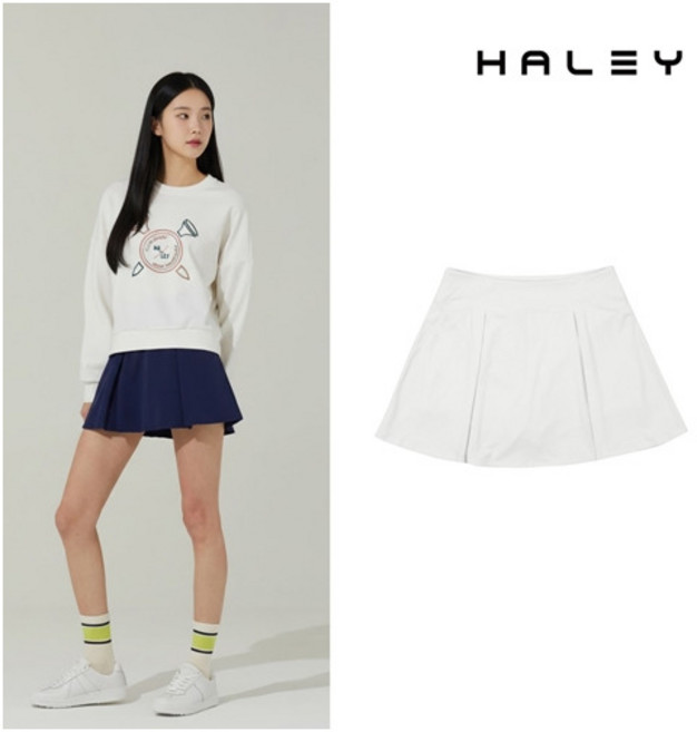 [헤일리] 골프 여성 A라인 맞주름 큐롯 스커트 HF-WS1006