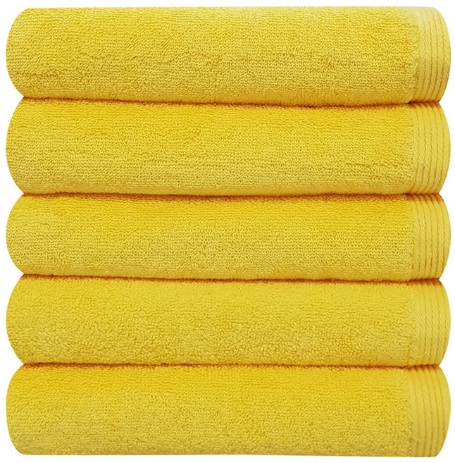다주타올 호텔수건 150g, 옐로우, 5개