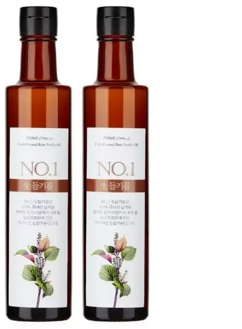 (앤오일)특 들깨 완전냉압착100 생들기름300ml 2병 묶음, 1개, 300ml, 앤오일