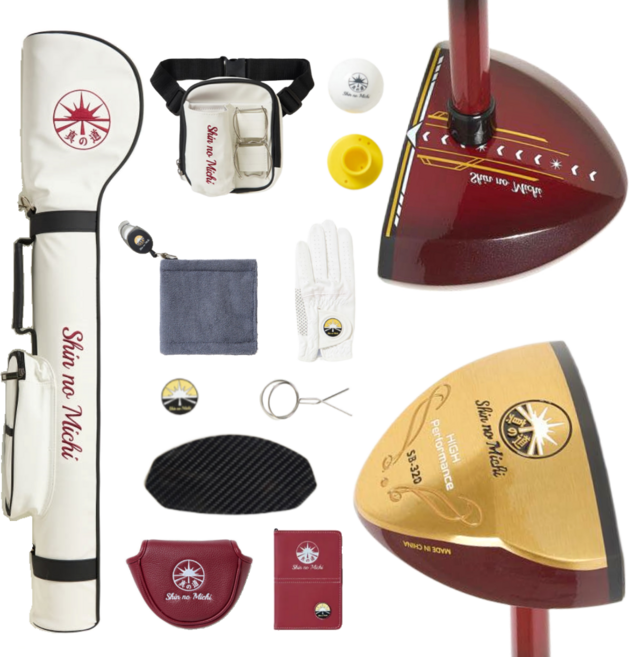 신노미치 파크골프채 입문용 풀세트 SB320 클래식톤 12종세트, SB320 세트 버건디
