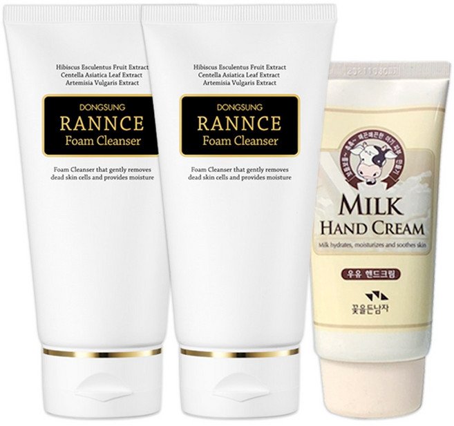 (기획 2종 세트[동성 랑스 폼클렌징 2개+핸드크림])/각질제거/여드름피부완화/오크라추출물함유/피지제거, 1개