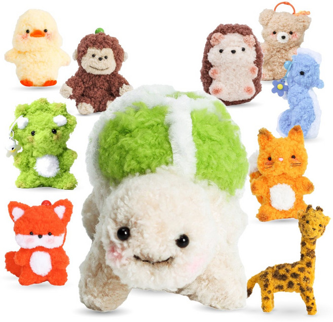 토이토 DIY 애니멀 모루 인형 키링 철사 가방고리 만들기, 1개, 거북이