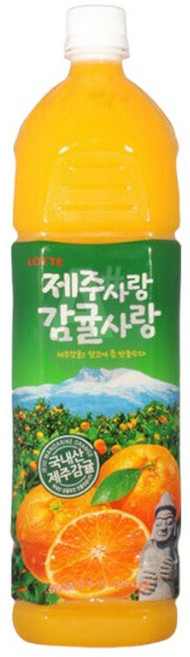 롯데 델몬트 제주사랑 감귤사랑 1.5L X 12개 과즙음료 과일주스