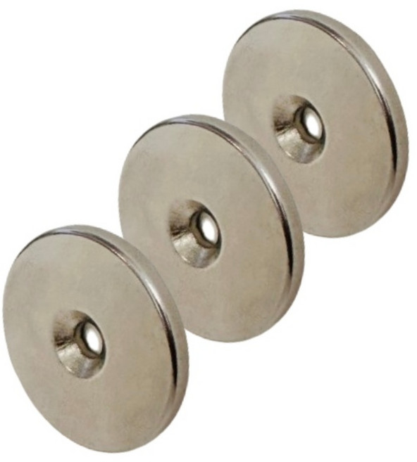 네오디움 원형 사라 자석 40 x 5 mm, 3개