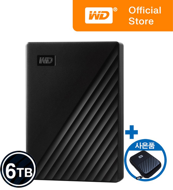 [WD대리점] WD NEW MY PASSPORT Gen3 6TB 블랙 6테라 정품 공식인증
