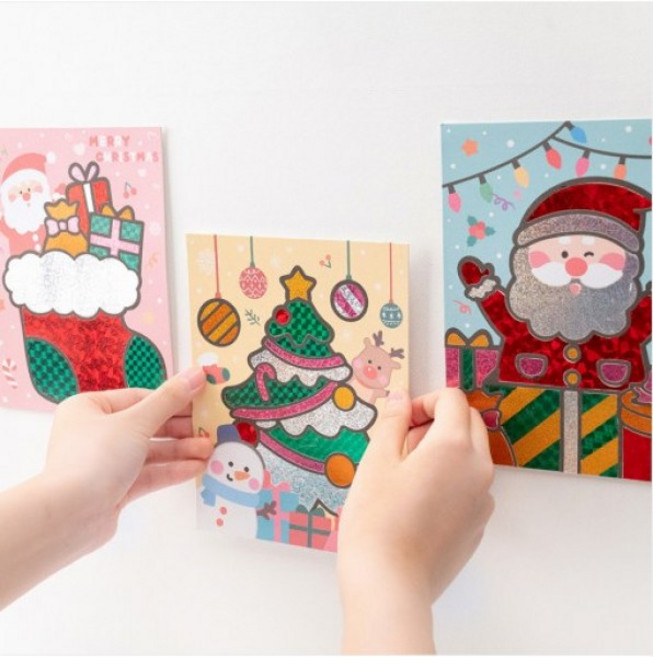 민화샵 크리스마스포일아트팽이XDPPP0970, 단품, 단품