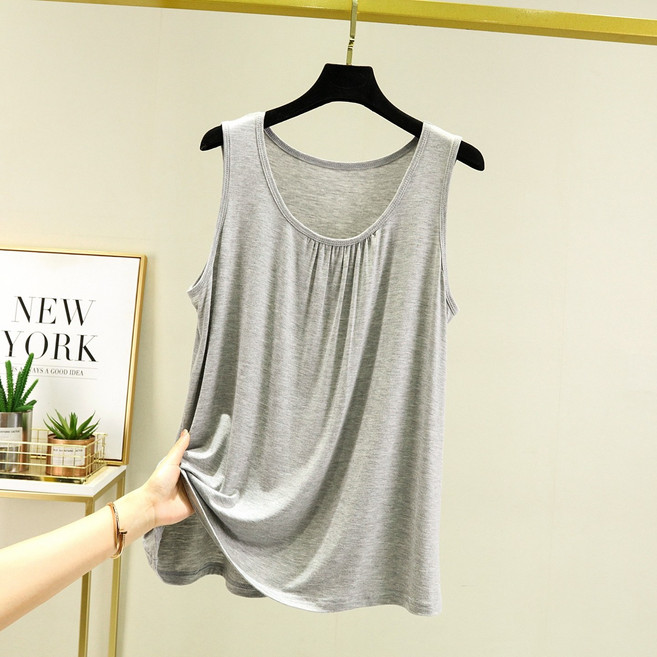 여성 빅사이즈 모달 찰랑찰랑 나시 티셔츠