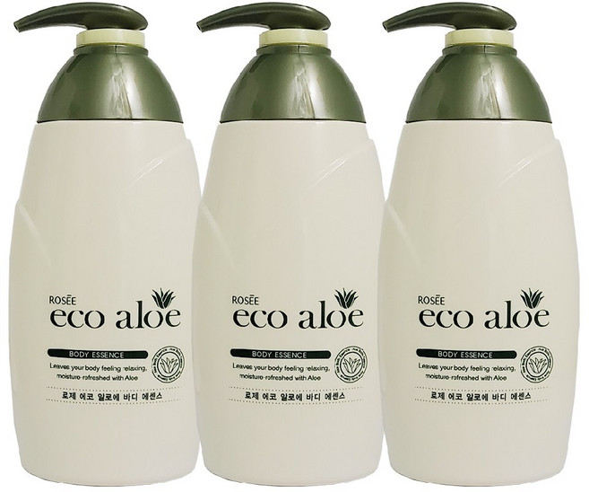 로제 에코 알로에 바디 에센스, 500ml, 3개