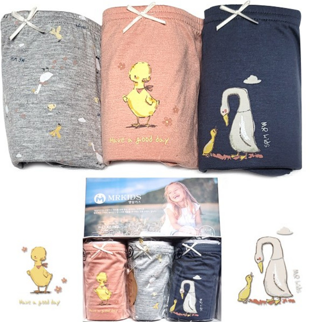 여아용 리틀걸 사각드로즈 3종 드로즈팬티 속바지팬티