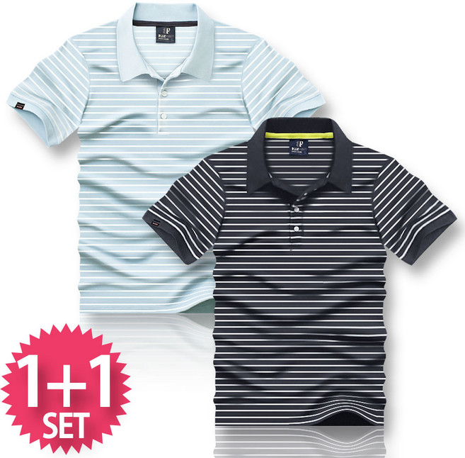 블루포스 플러하 반팔 카라티 1+1 세트 [2장 묶음] 남자 티셔츠 남성 반팔티 단체티 남녀공용 커플티 여름 골프티 [국내생산]