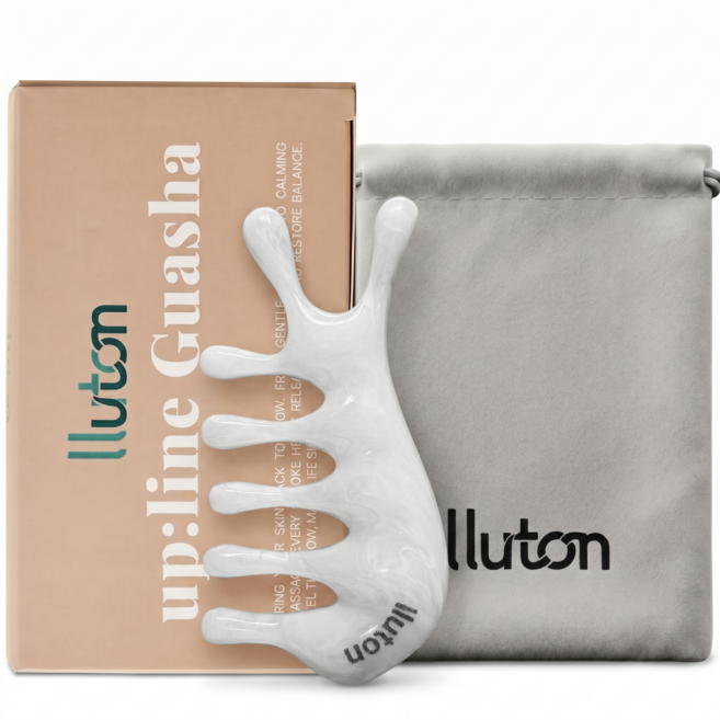 lluton(루톤) 얼굴 두피 괄사 마사지기 붓기, 밀키 화이트, 1개