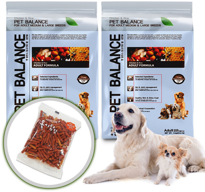 펫발란스 닭고기와 쌀 강아지 사료 대용량(5kg+5kg+사은품), 5kg, 2개, 닭+쌀