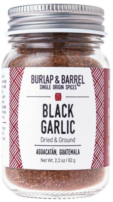Burlap Barrel 파프리카 가루 파우더 버랩 앤 배럴 블랙 갈릭 풍부하고 감칠맛 나는 맛 구운 단백질 및 채소에 적합 시즈닝 샤크 탱크에서 소개됨 62g 유리병, 1개