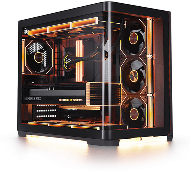 앱코 UD50C 루시드 앰비언트 풀커브드 ARGB BTF PC 케이스, 1개, 선택하세요