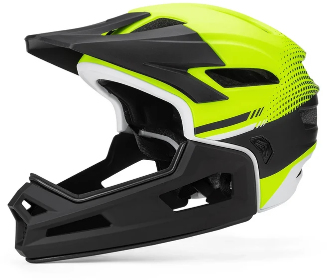 MET PARACHUTE 패러슈트 MCR 산악 자전거 헬멧 | 풀 페이스 성인용 MTB 헬멧 탈착식 마그네틱 친바 MIPS-C2 보호 ASTM 및 CPSC 인증 높은 통, 01 Fluorescent yellow