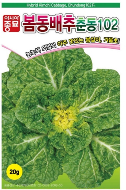 영농사 춘동 봄동배추 씨앗 20g 노지 월동재배용 배추씨, 2개