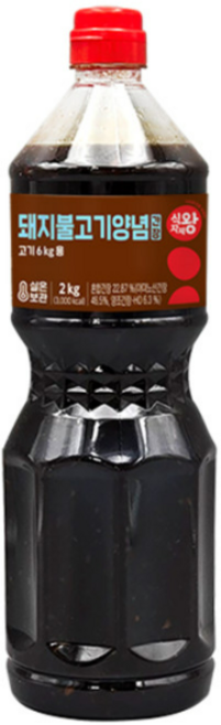바이오마켓_식자재왕 간장 돼지불고기양념, 1개, 2kg