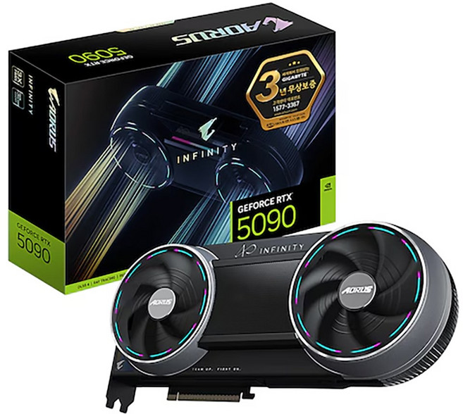 GIGABYTE AORUS 지포스 RTX 5090 INFINITY D7 32GB 제이씨현