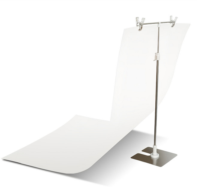 대한 촬영용 PVC 배경지 T자 거치대 스탠드 세트, SET-PVCP01(화이트), 1세트