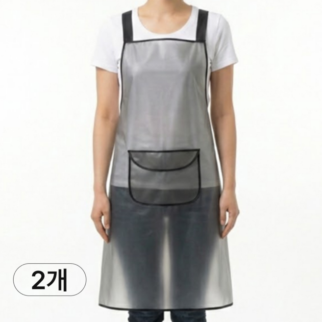 누벤타 방수 앞치마 업소용 TPU소재, 반투명, 2개